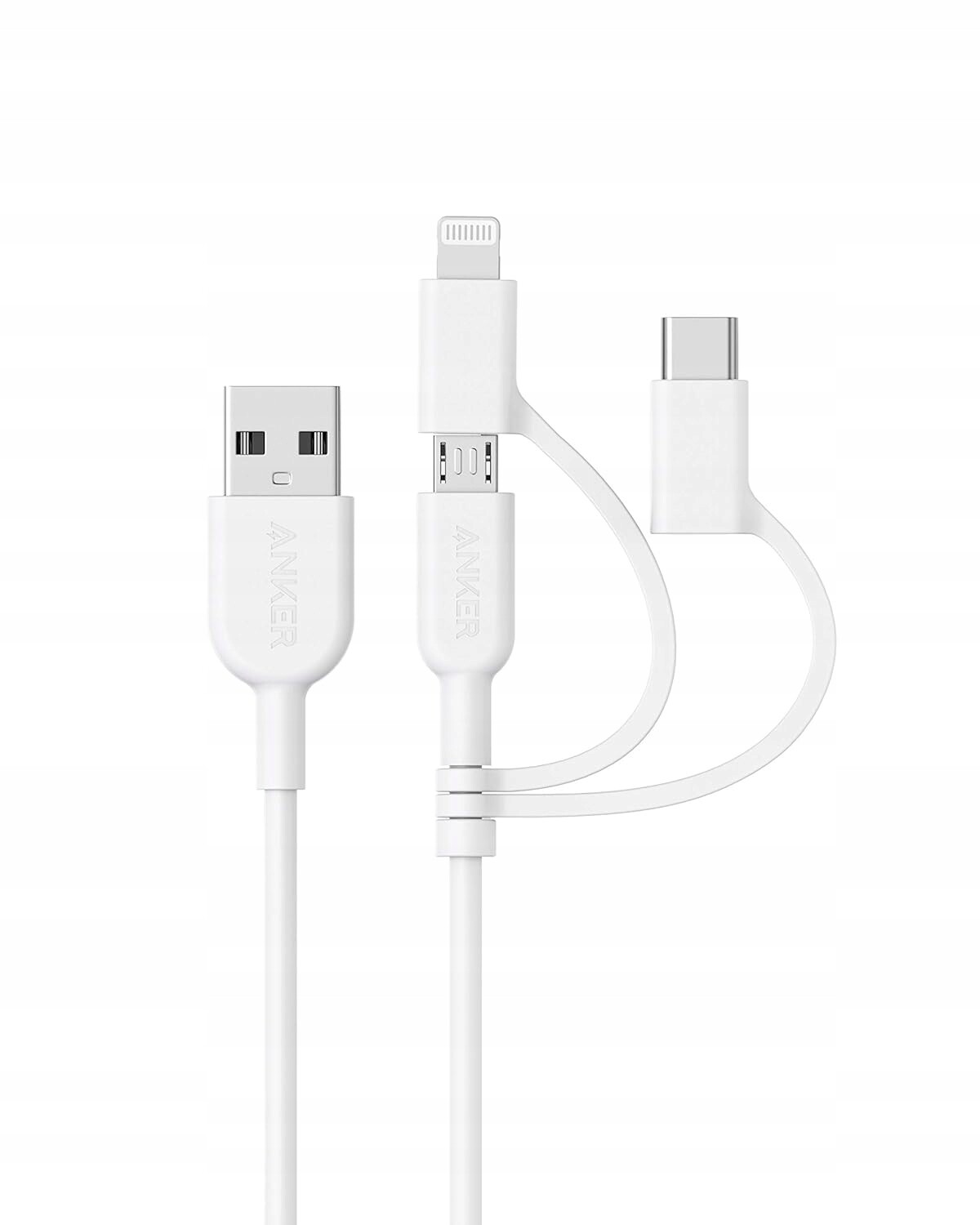 Anker PowerLine II 3v1 Usb-c Lightning Micro Usb MFi Rychlý odolný nylon