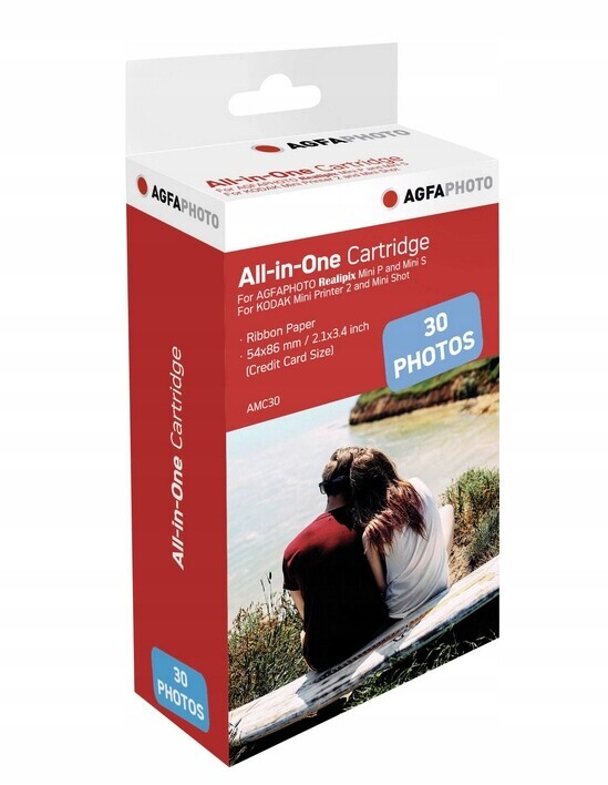 Náplň Papírové náplně do fotoaparátu tiskárny Agfa Agfaphoto Realipix Mini S 30x