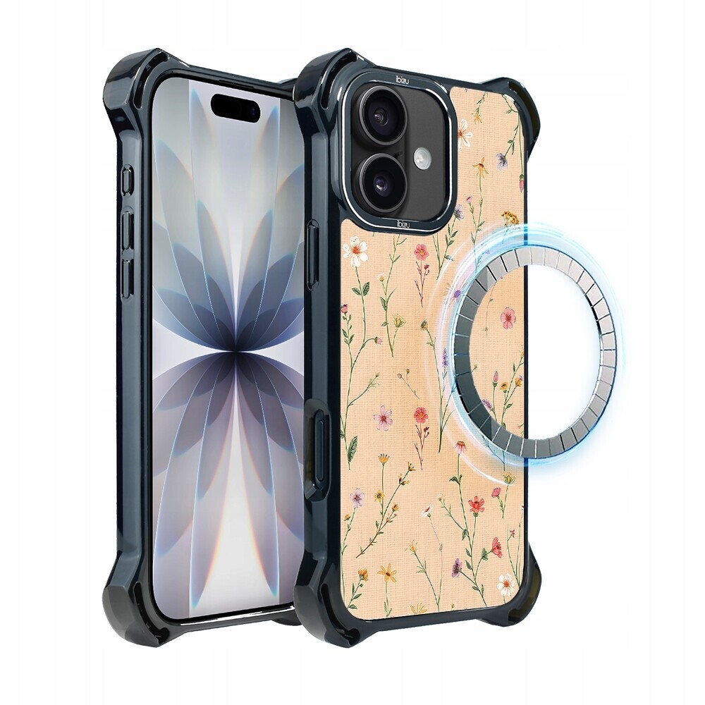 Pouzdro pro iPhone 17 Ibizu DropGuard Ultra s MagSafe, korálová louka