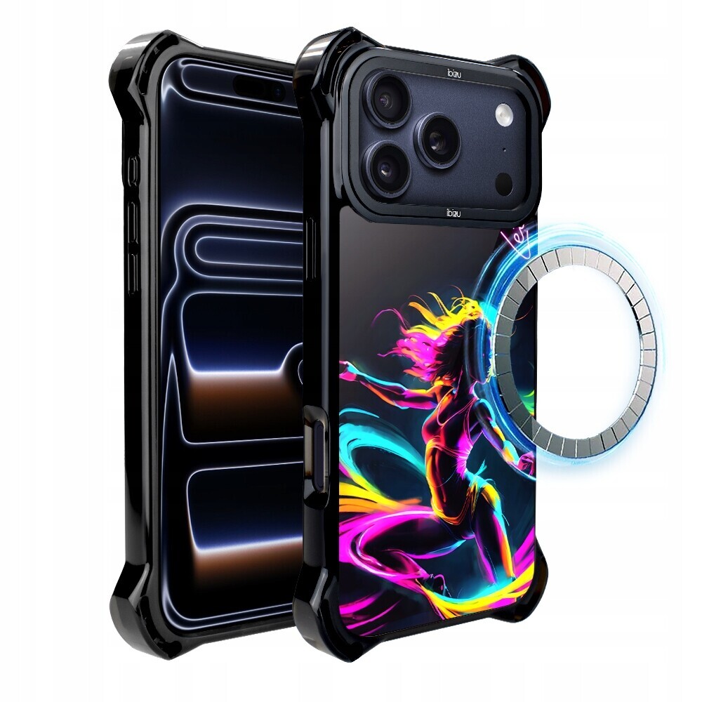 Pouzdro pro iPhone 17 Pro Ibizu DropGuard Ultra s MagSafe, taneční rytmus