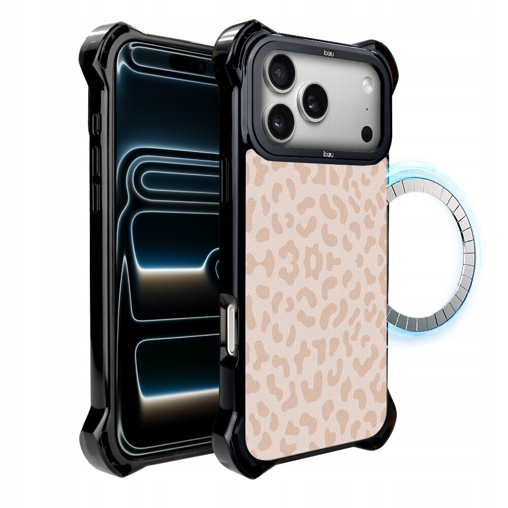 Pouzdro Ibizu DropGuard Ultra pro iPhone 17 Pro Max s MagSafe, leopardí potisk