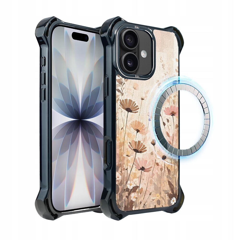Ibizu DropGuard Ultra Pouzdro pro iPhone 17 s MagSafe, Boho, Vintage Flowers