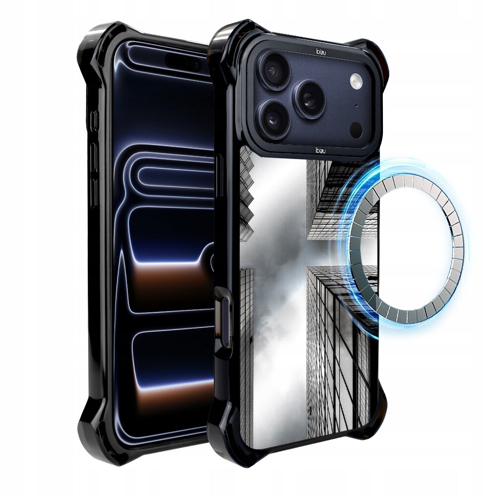 Pouzdro pro iPhone 17 Pro Max Ibizu DropGuard Ultra s MagSafe, mrakodrapy