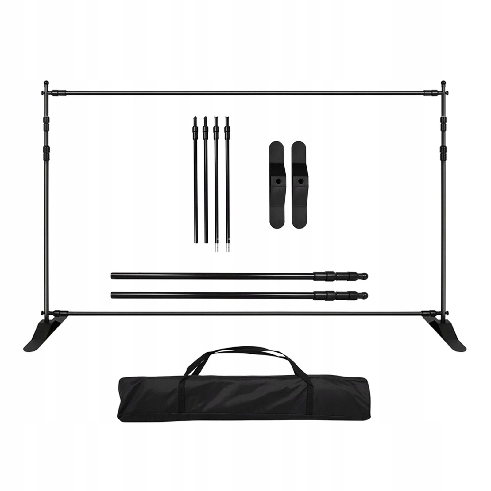 Sada Pro Fotografické Pozadí 330 CM Teleskopická Příčka Stativy Silné