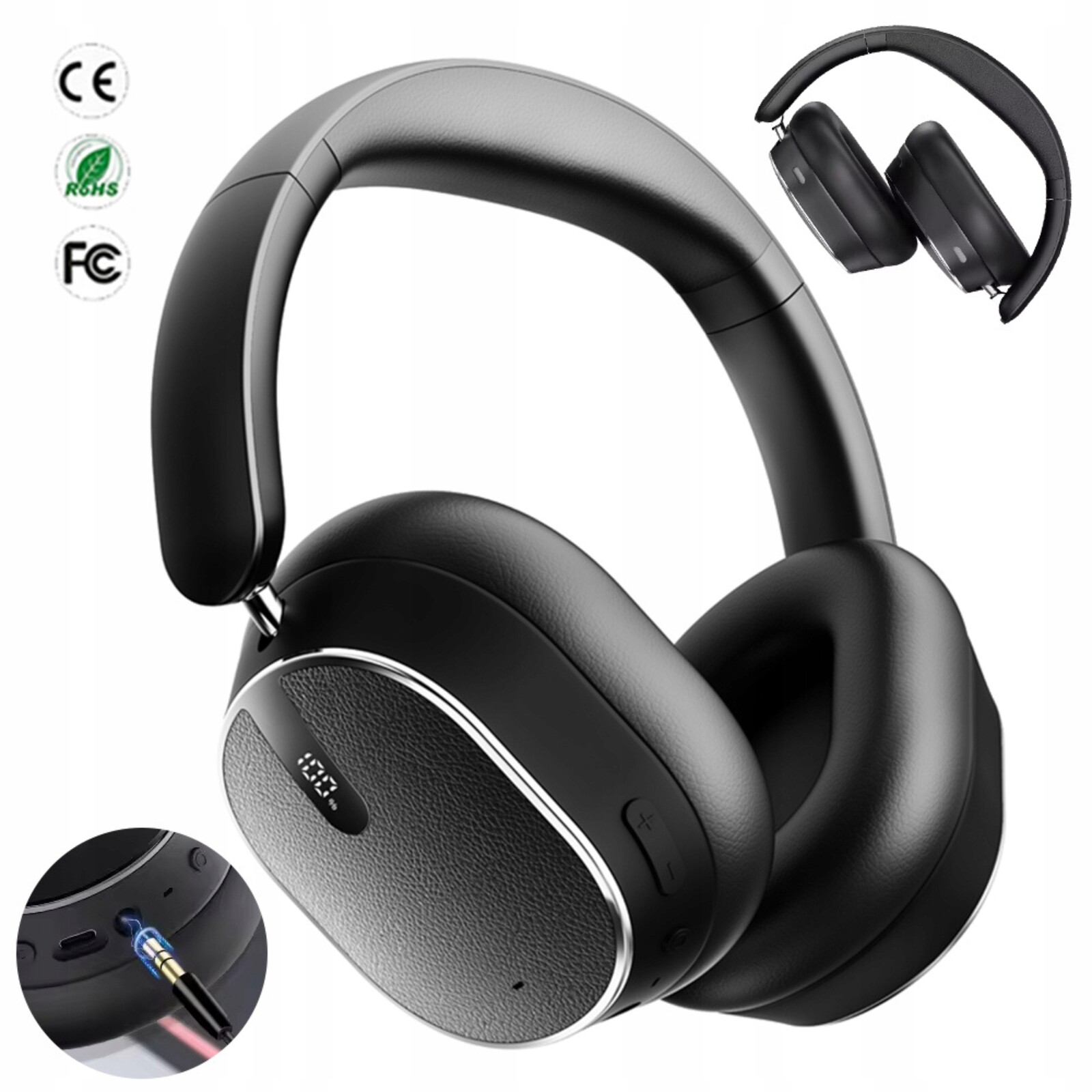 Bezdrátová sluchátka do uší Stereo Bass Premium Bluetooth 6,0 Anc 50H