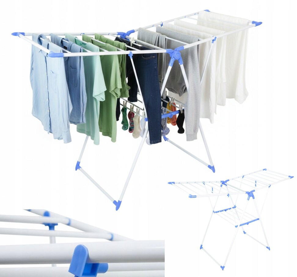 Sušák Na Prádlo, Prádlo, Skládací, Velká, Silná, Modrá