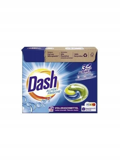 2x Kapsle na praní Dash Alpen Frische 3v1 18 ks