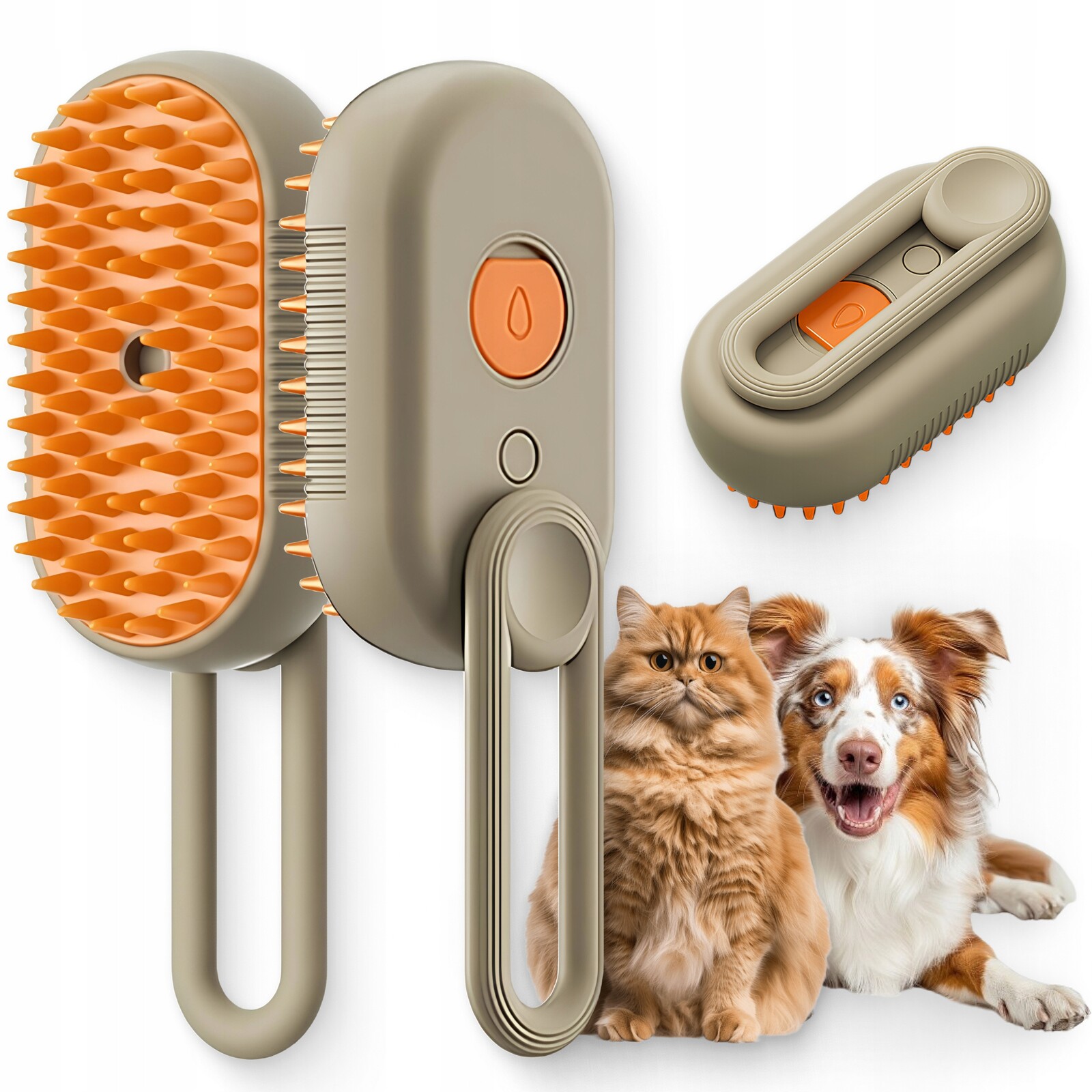 Kartáč pro péči o zvířata Wesoły Pupil kaučukový béžový univerzální