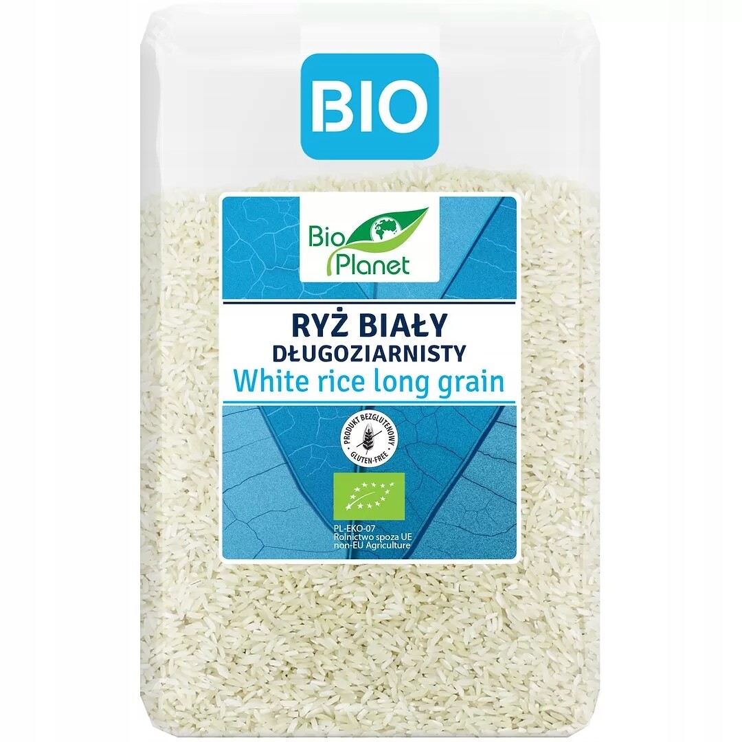 2x Rýže bílá dlouhozrnná bezlepková Bio 2 kg Bio Planet