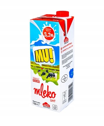 Mu! Mléko 3,2% Uht 12 x 1 l
