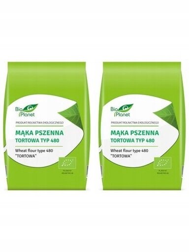 3X Bio Planet Pšeničná mouka dortová typ 480 Sada 2 kg Bio