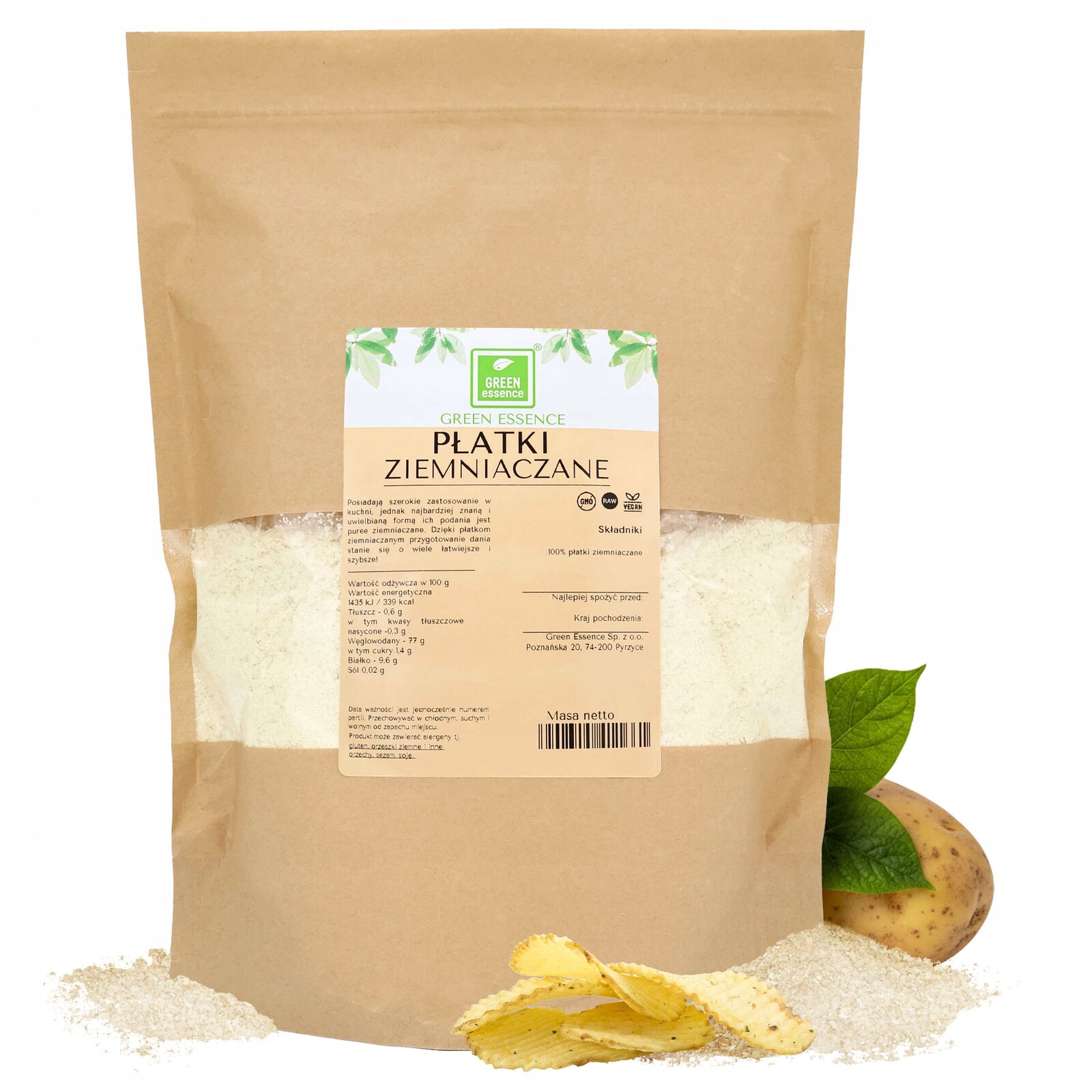 2x Green Essence Bramborové vločky 1 kg na pyré knedlíky kopytka