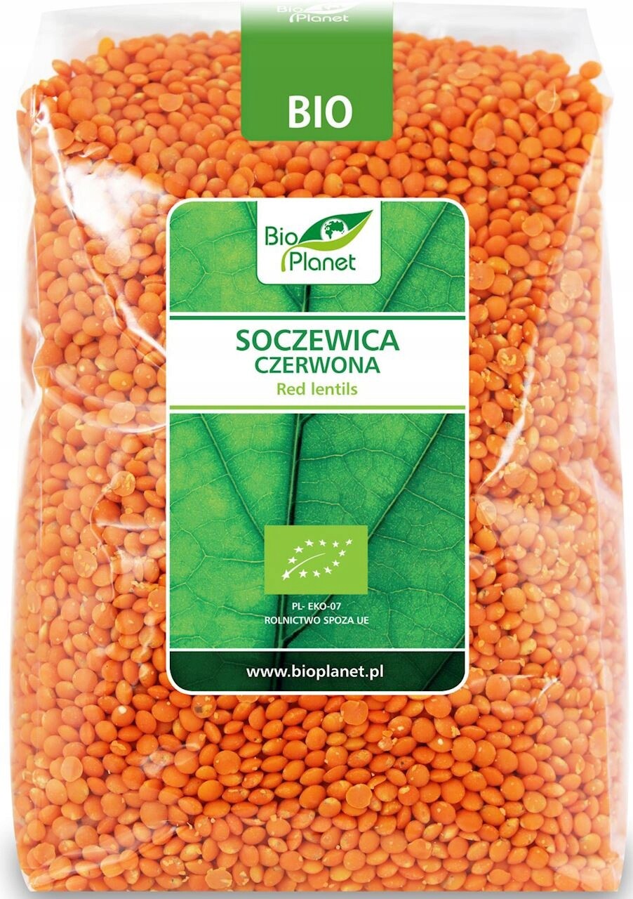 2x Červená čočka Bio 1 kg