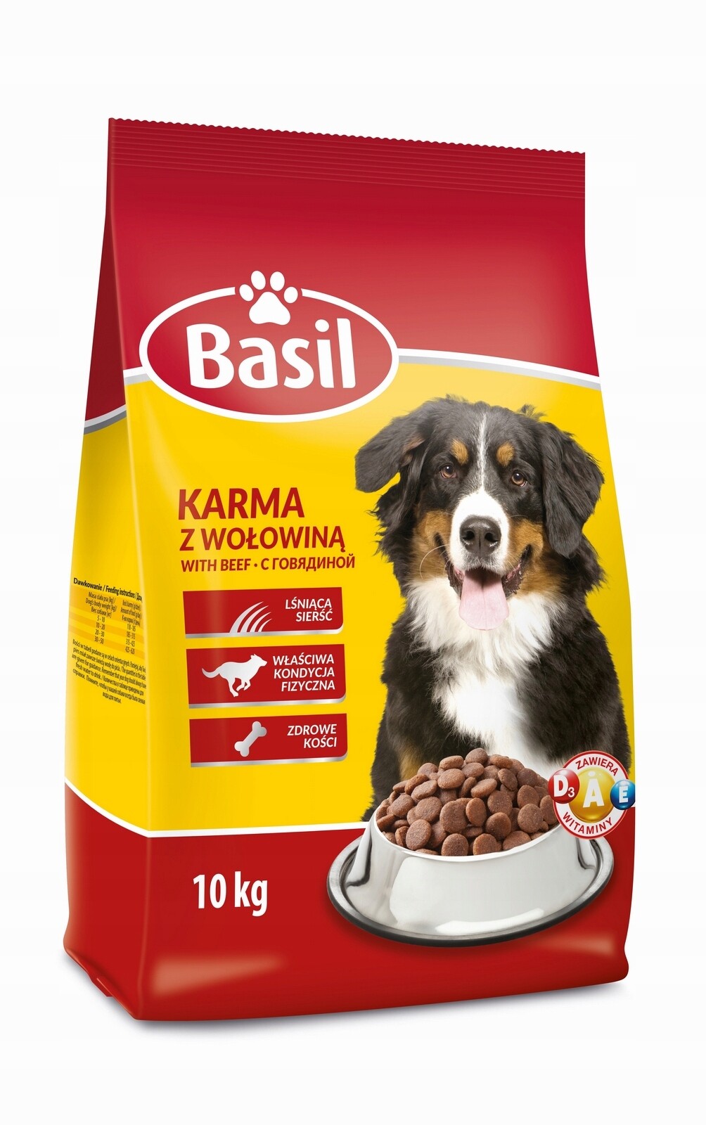 Suché Krmivo pro psy s hovězím masem Basil 10 kg