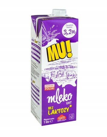 Mu! Mléko Uht bez laktózy 3,2% 12 x 1 l