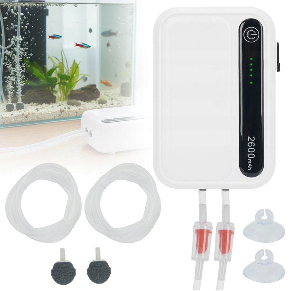 Provzdušňovač Pro Akvárium Pumpa S Regulací Tichá Výkonná 3W 180L/h