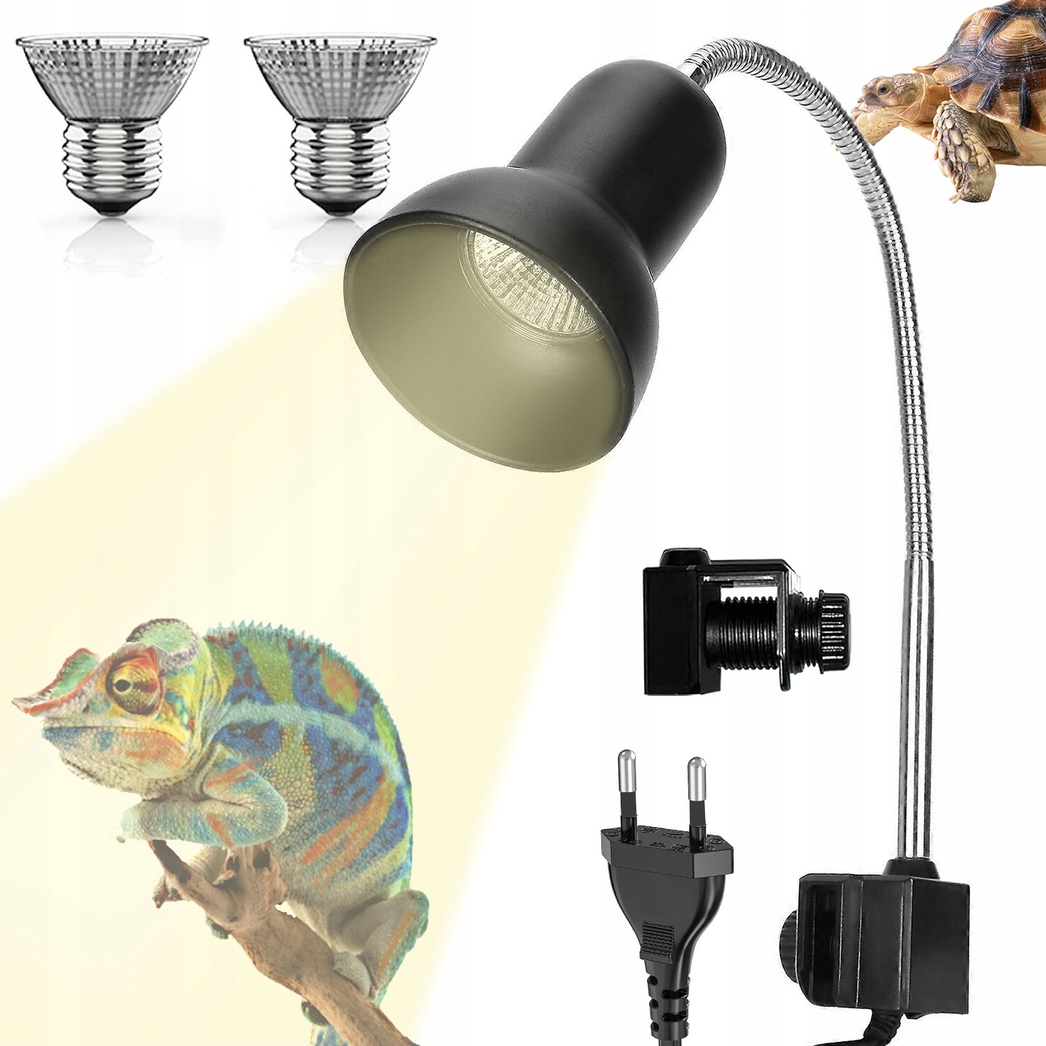 Topná Lampa Pro Želvy Ještěrky A Akvarijní Plazy Se 2 Žárovkami