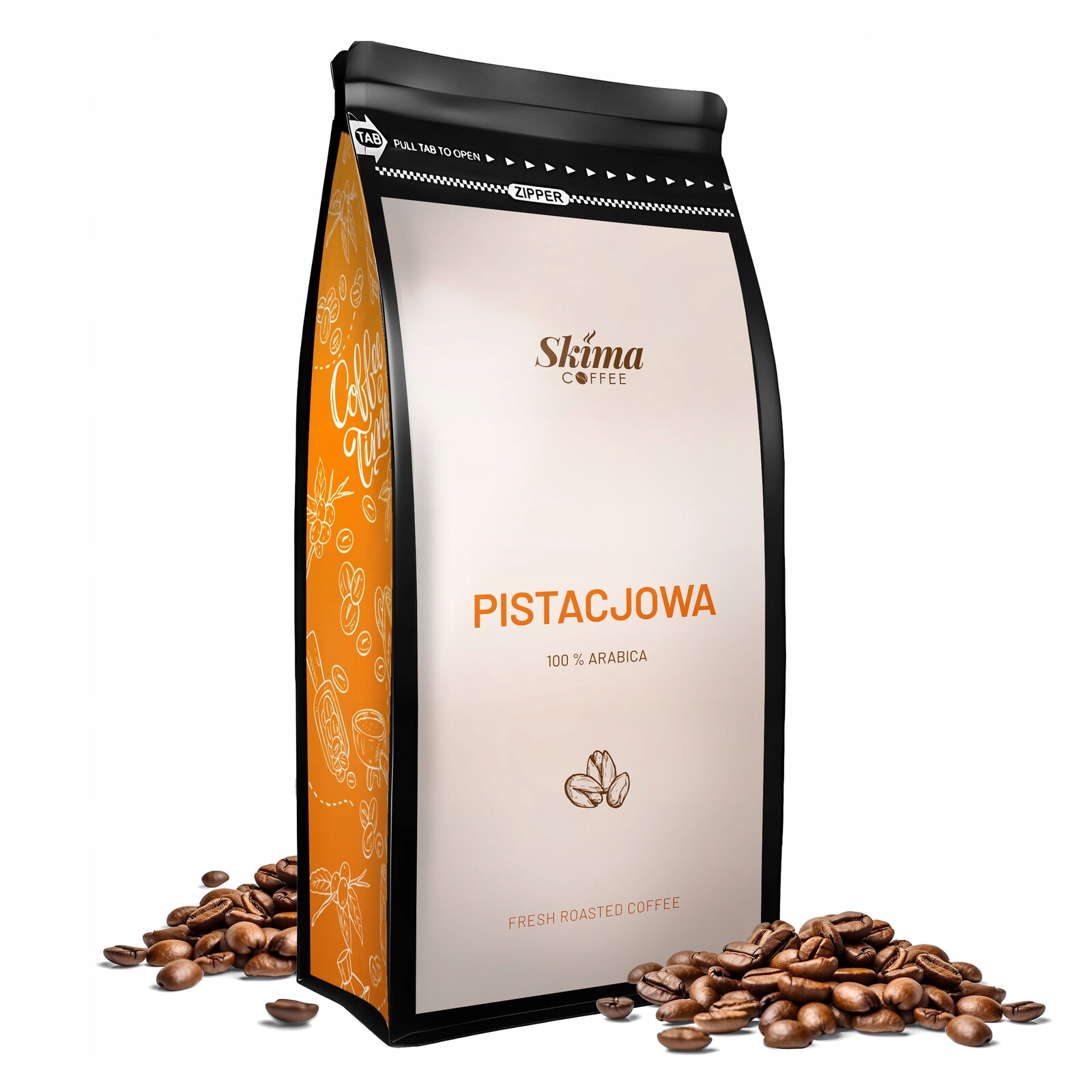 Káva zrnková 1kg Pistáciová Chuťová 100% Arabica Čerstvě pražená Dárek