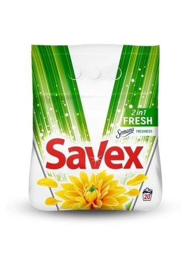 3x Savex Prášek na bílé, 2 kg