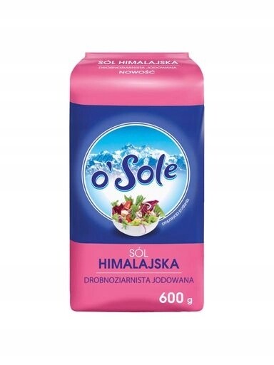 9 x o'Sole Himalájská sůl jemnozrnná jodovaná 600 g