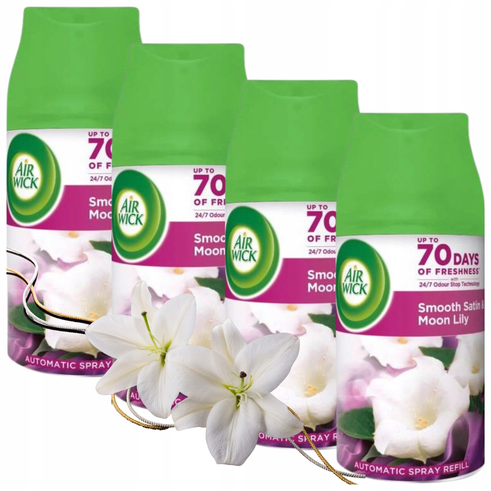 Air Wick Zásoba Freshmatic Měsíční Lila 250 ml x4