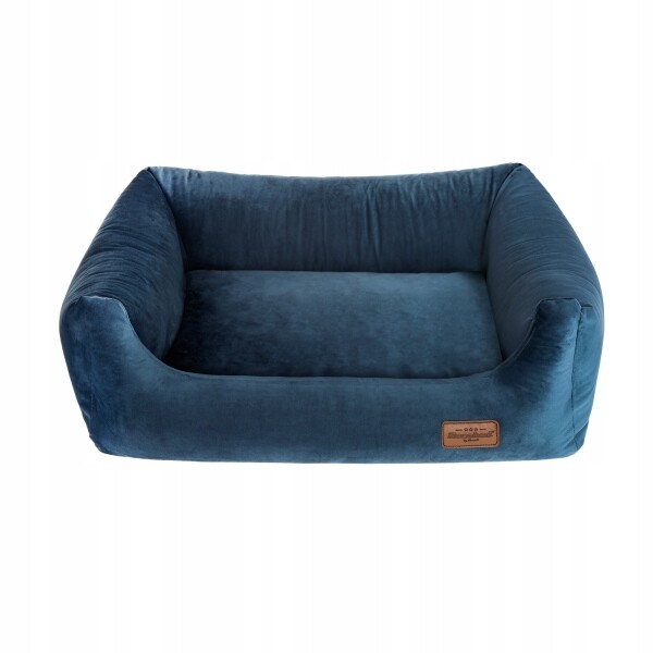Recobed Pohovka Velurove Tmavě Modrá Potah Pelíšek Pro Psa M 80X65