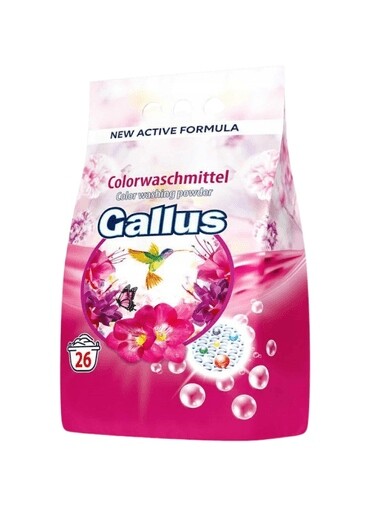 3 x Gallus prášek na praní barevných tkanin 1,7 kg (26 praní)
