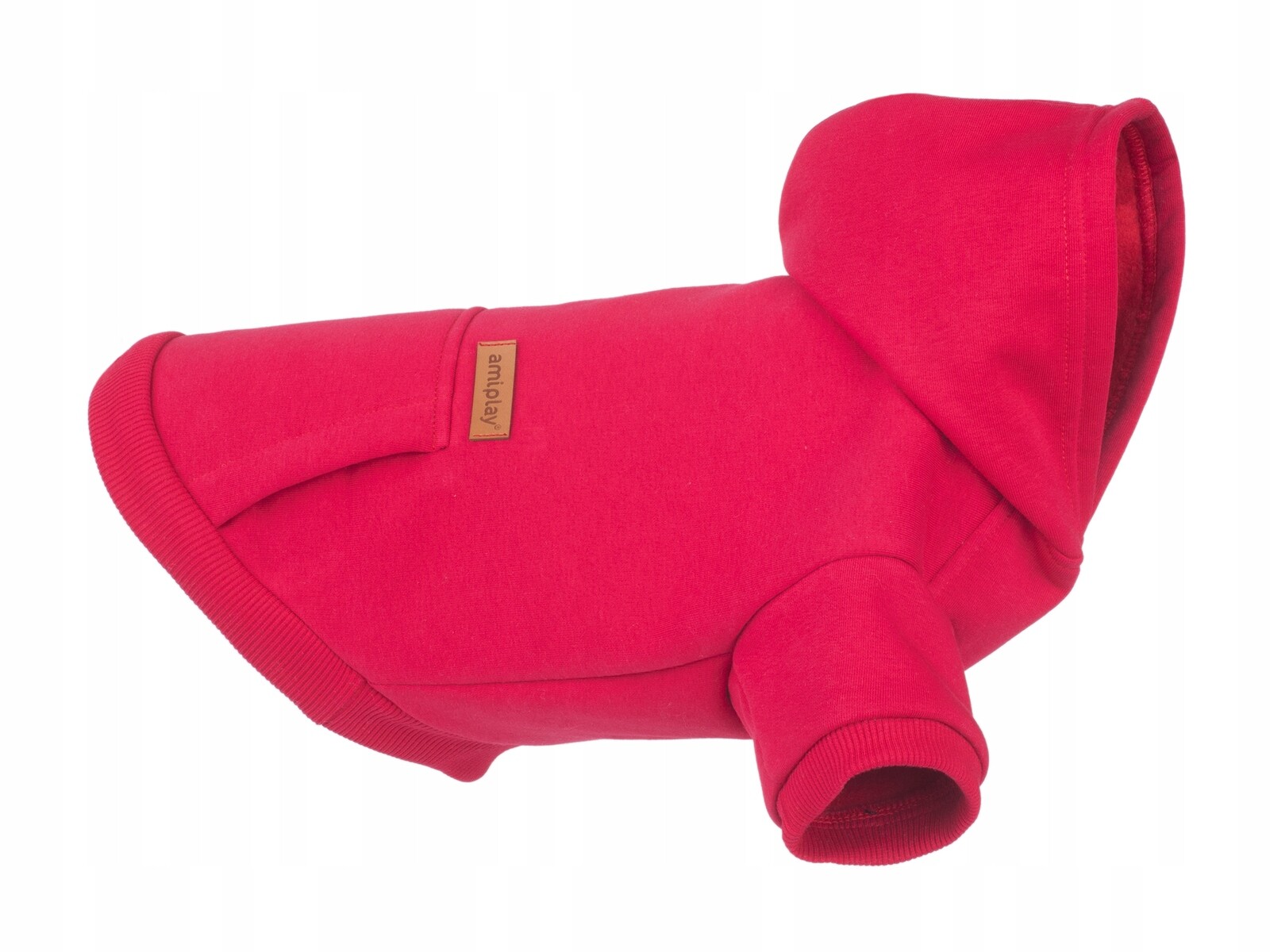 Amiplay Mikina S Kapucí Texas Červená 50 CM Oblečení Pro Psa A Svetr