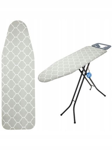 2x Kadax Obal na prkno 132x48 cm pro žehlení Natahovací podložka šedá