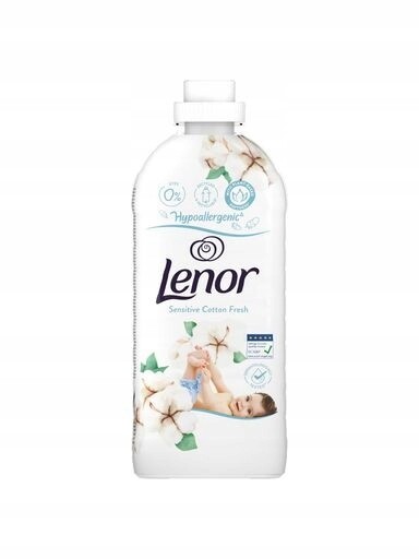 3X Lenor Sensitive Cotton Freshness Hypoalergenní tekutý přípravek 1,2 l (48 praní)