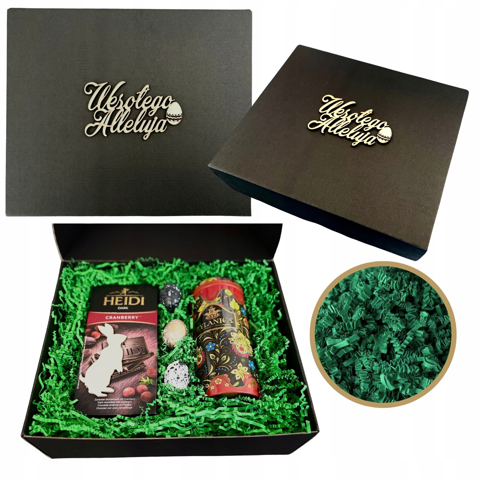 Dárková sada Velikonoce čaj čokoláda krabička Veselého aleluja