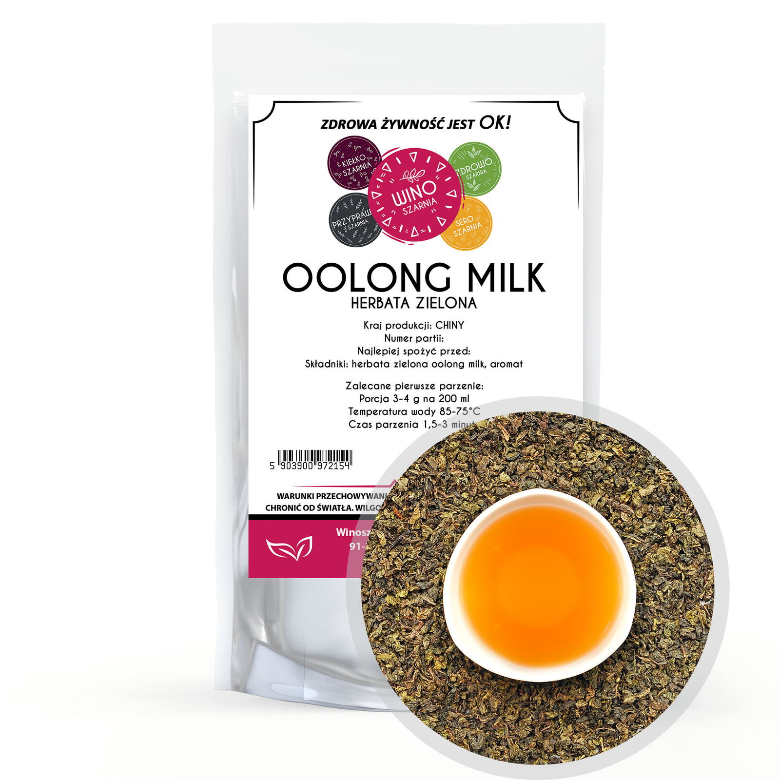 6 x Winoszarnia Čaj Oolong Milk 50 g