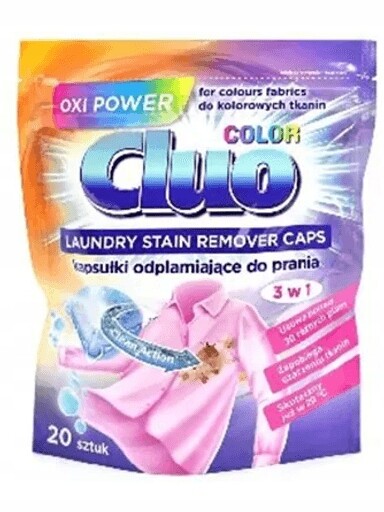 3X Cluo Kapsle na odstraňování skvrn pro praní Cluo 20 kusů