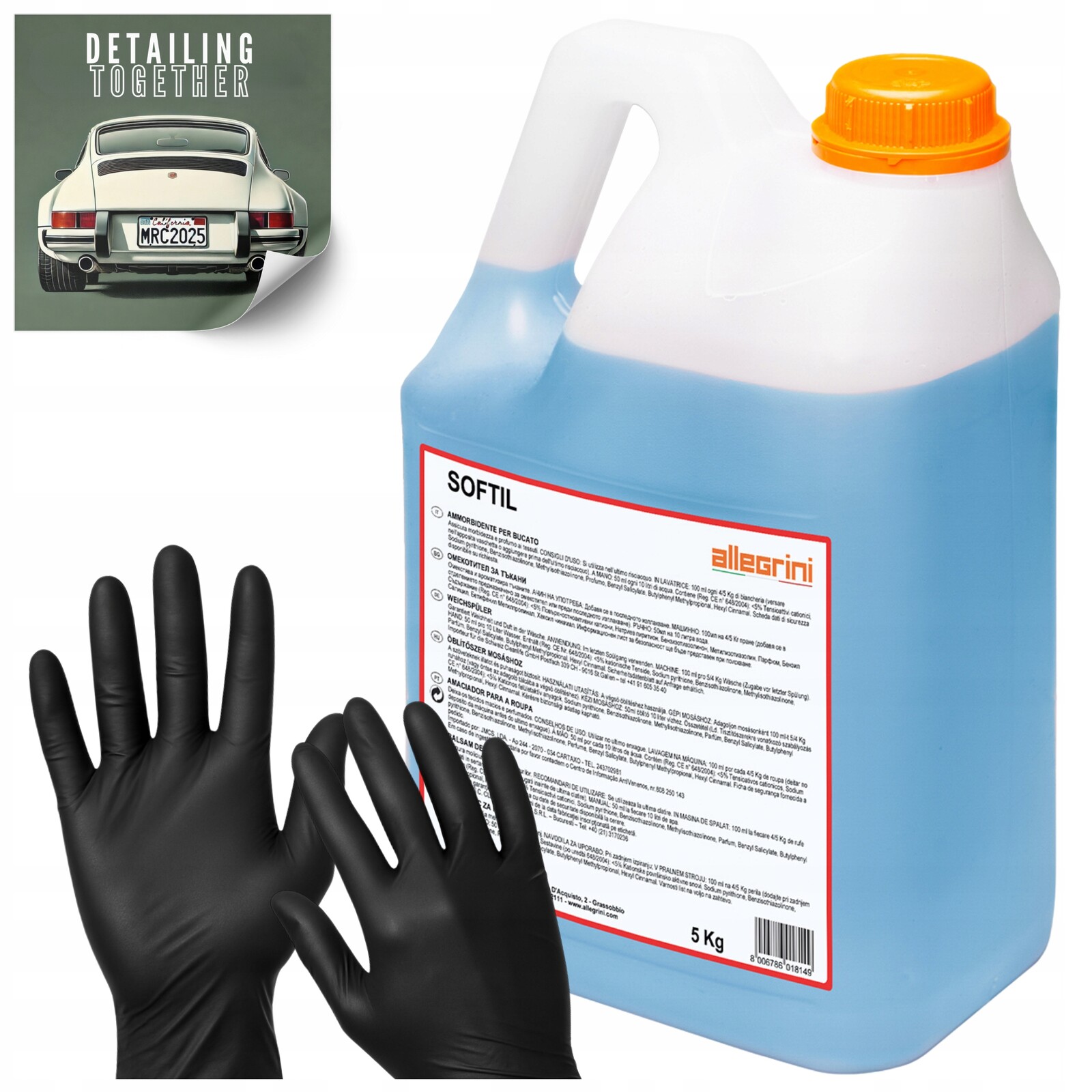 Změkčovací přípravek na tkaniny pro ruční praní v pračce Allegrini Softil 5 kg