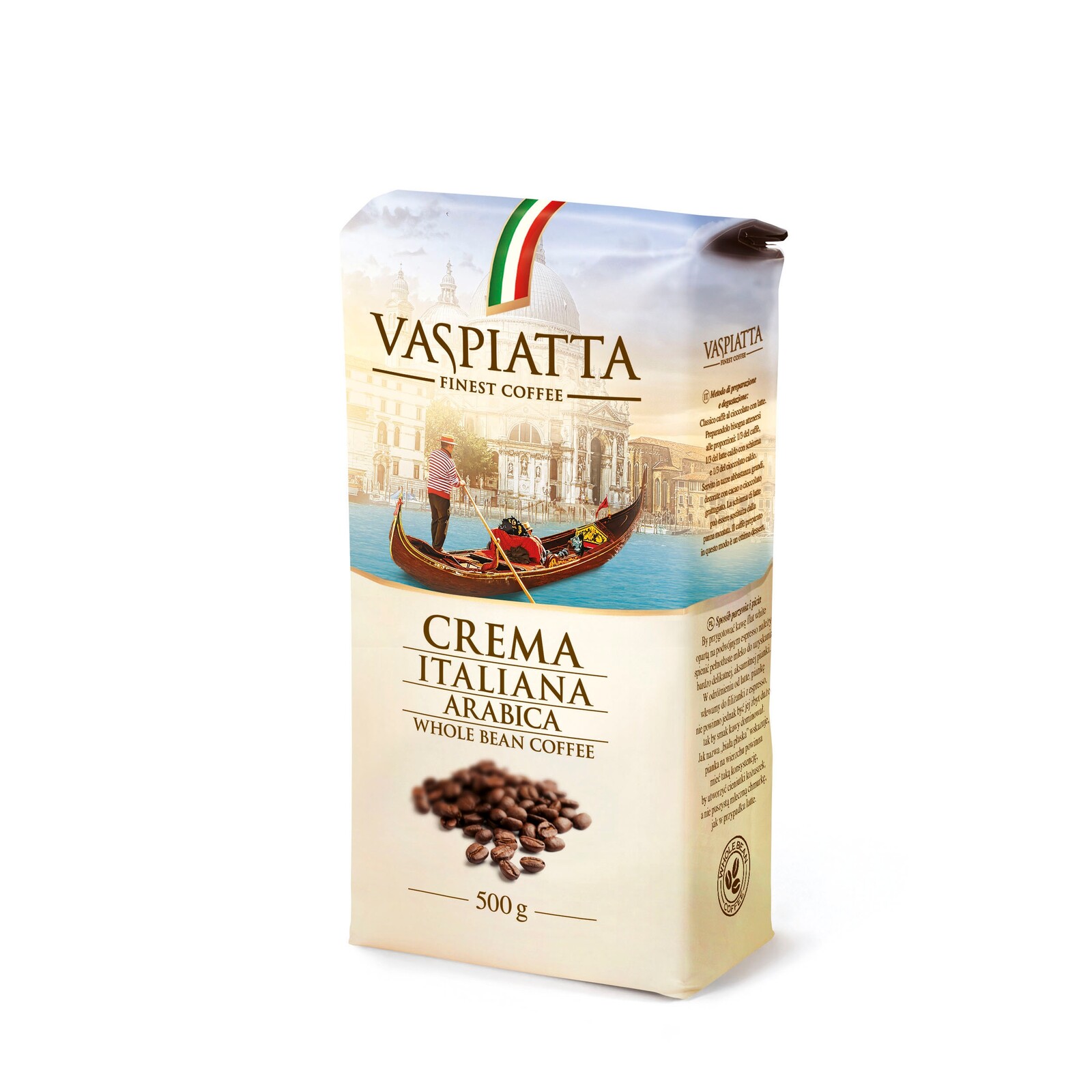Vaspiatta Crema Italiana Káva zrnková 0.5 kg