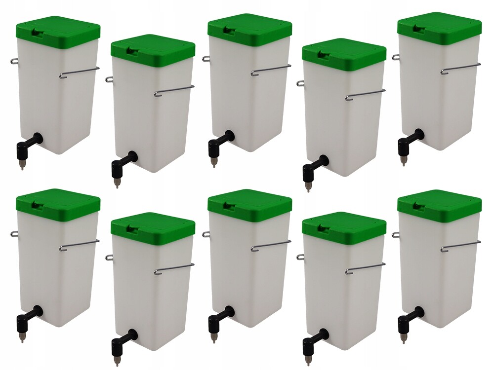 Kapkové krmítko s zásobníkem a držákem 1L pro Králíky, napáječka 10 kusů