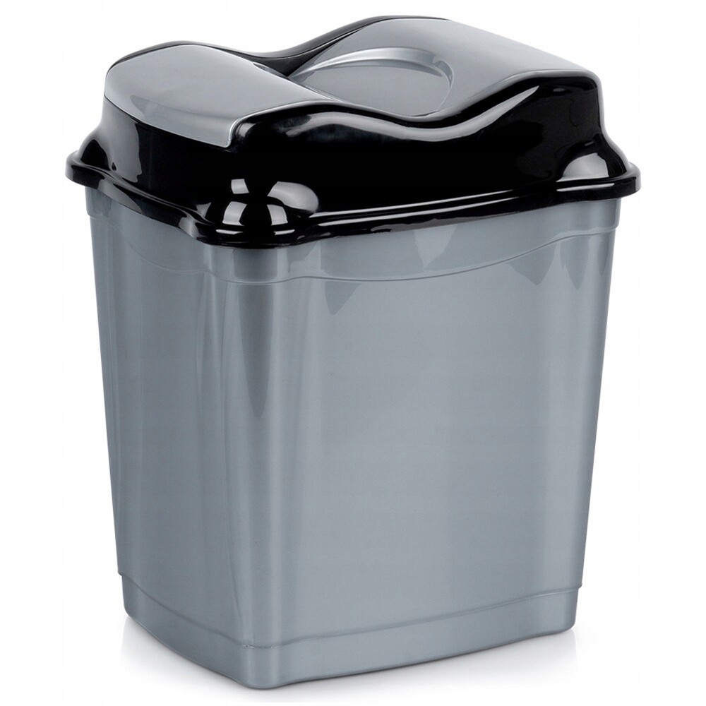 Odpadkový Koš Na Tříděný Odpad Plastový, Šedý, Objem 16 L