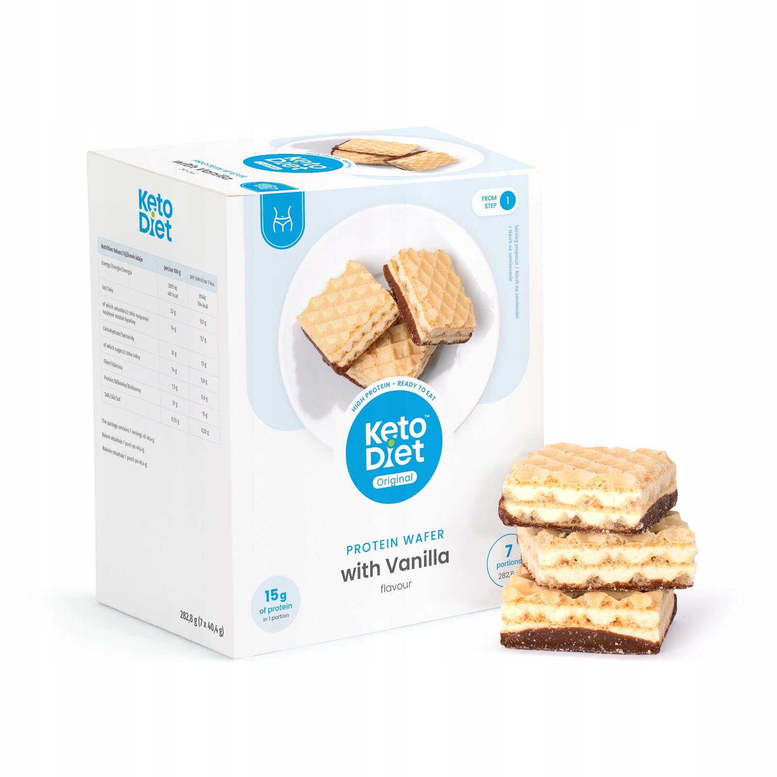 Proteinové oplatky příchuť vanilka (7 porcí)