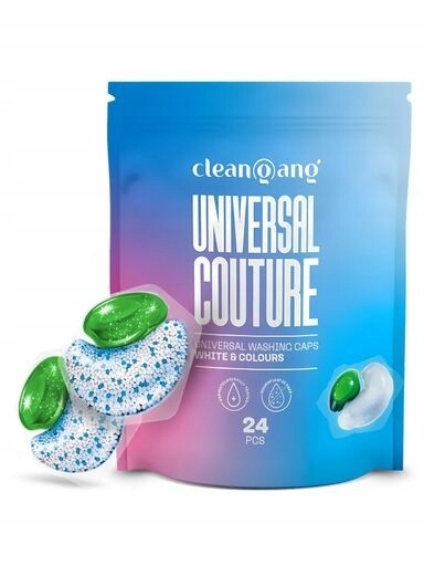 2x CleanGang Kapsle na praní Univerzální barva bílého gel 24ks