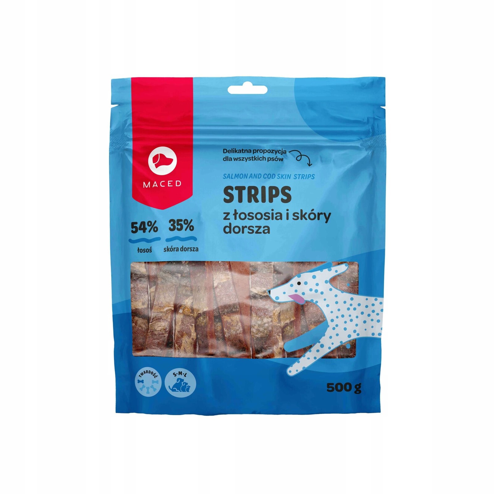 Maced Sm Strips Z Lososa A Tresčí Kůže 500 g