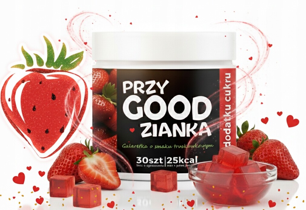 Jahodová Želatina Bez Cukru Ovoce Lio Deser XXL 225 g