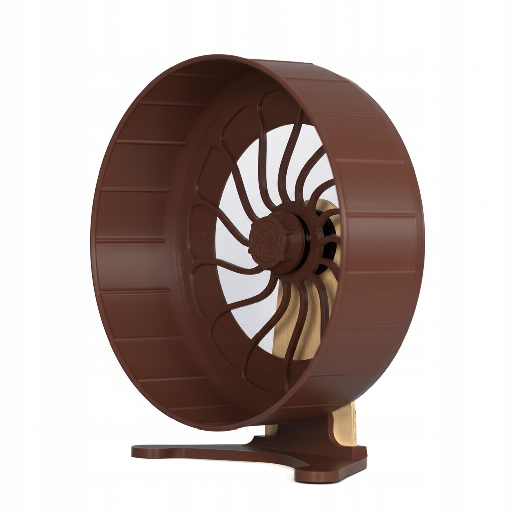 Tichý naviják HamsterRun Dual 25 cm, čokoládový