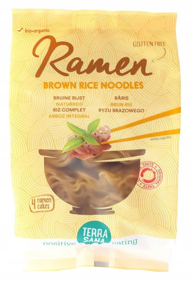 2x Terrasana Těstoviny ramen z hnědé rýže bezlepkové bio 280 g