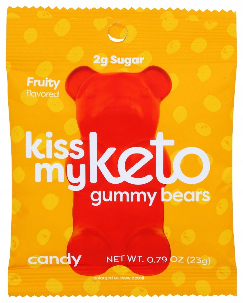 3x Želé Bonbony Medvídci s Mct bez cukru 23 g Kiss My Keto Gummy Bears