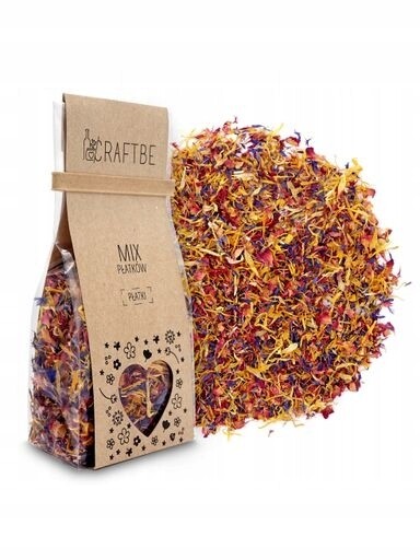 4 x Craftbe Sušené Plátky Chrpa Růže Mix 15 g