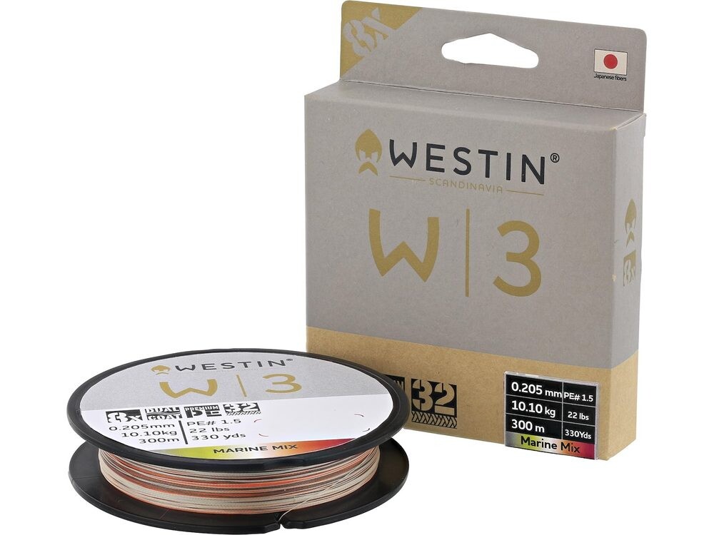 Westin Šňůra W3 Oceanic Swirl 8-Braid Marine Mix 300m - 0,26mm 16,5kg