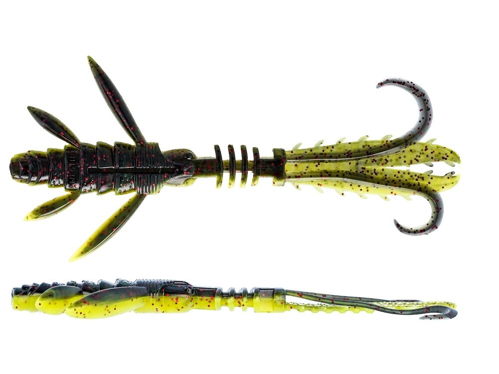 Westin Gumová nástraha CreCraw Ripplr Creaturebait Black/Chartreuse - 9,5cm  4g 4ks