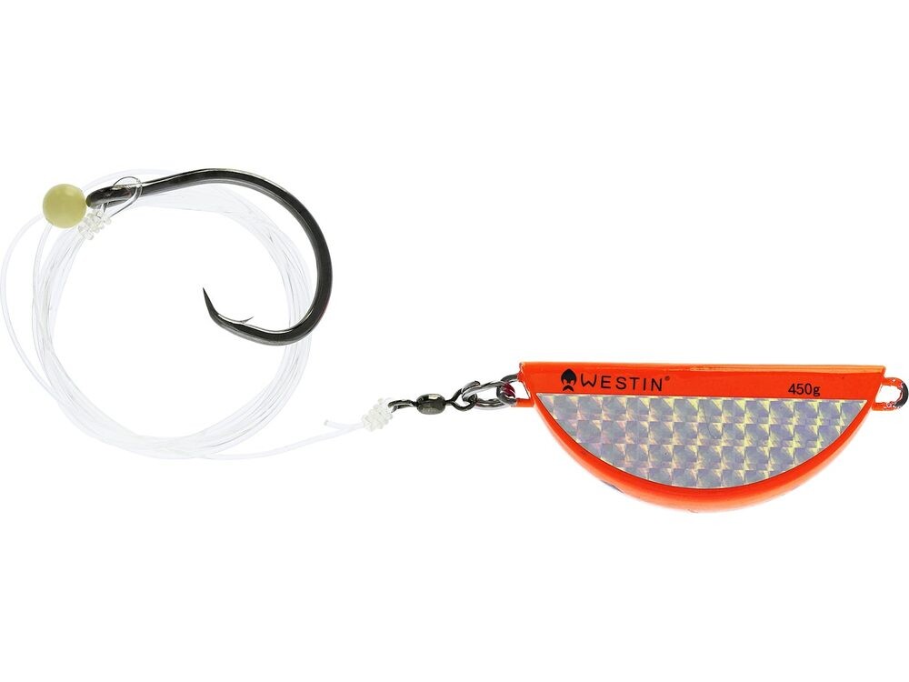 Westin návazec Halibut Anti Twist Rig Circle Hook Orange Flash - 450g