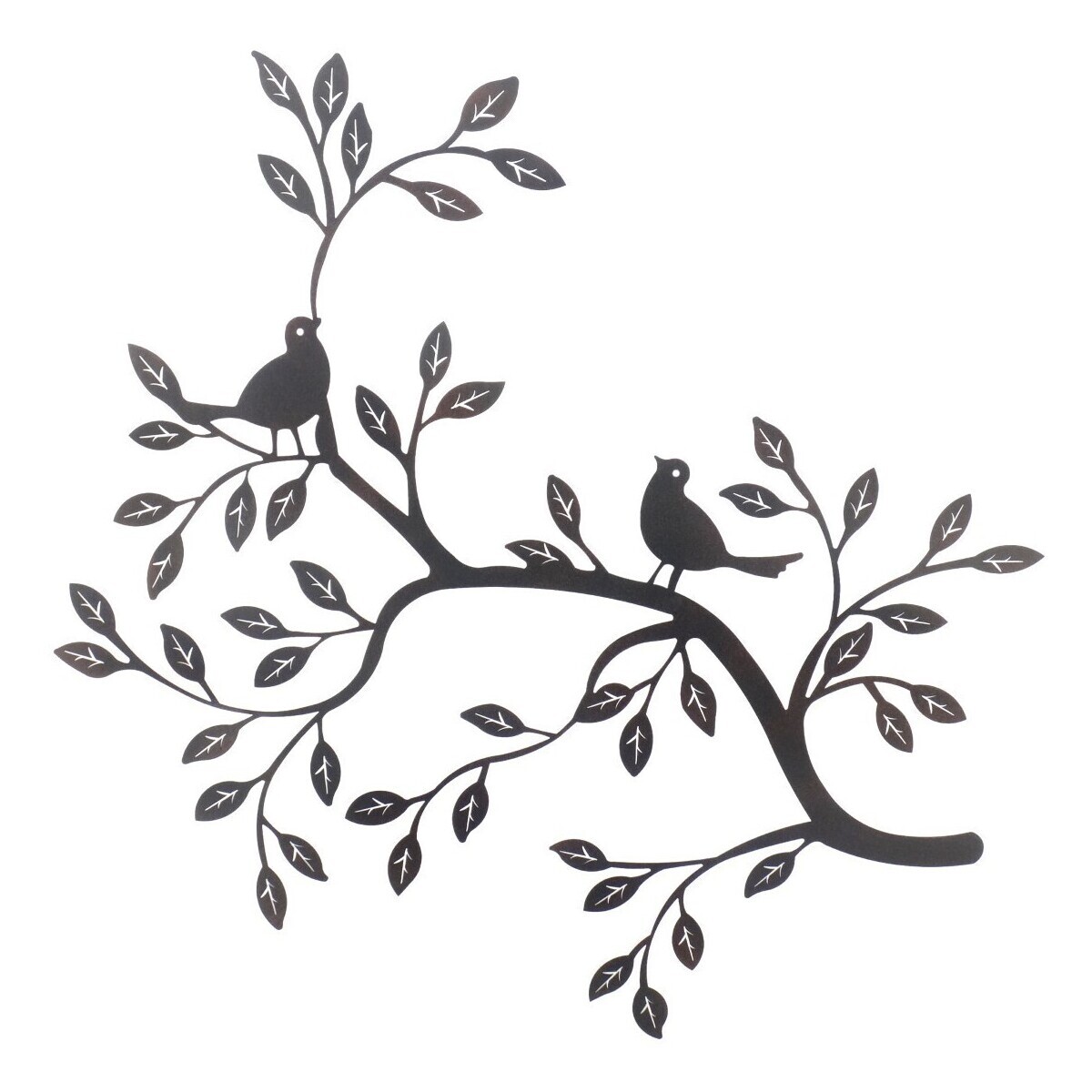 Signes Grimalt  Větev Stromu Stěna Ornament W/Birds  Černá