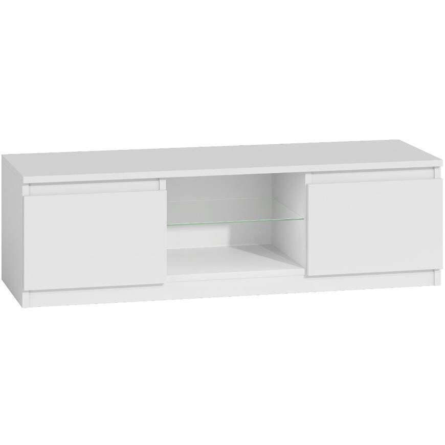 Tv Stolek 120 Sklo Bílý /Bílý Vysoký Lesk